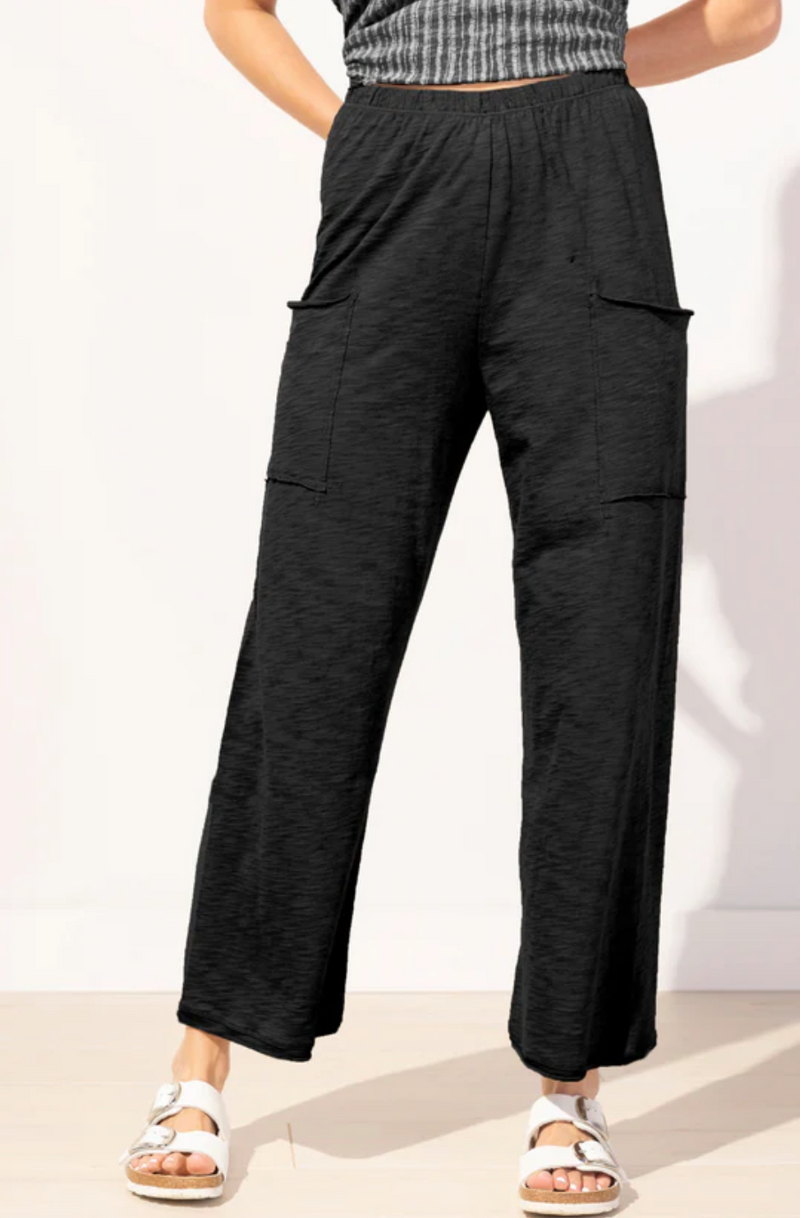 Black Cotton Cargo Pant