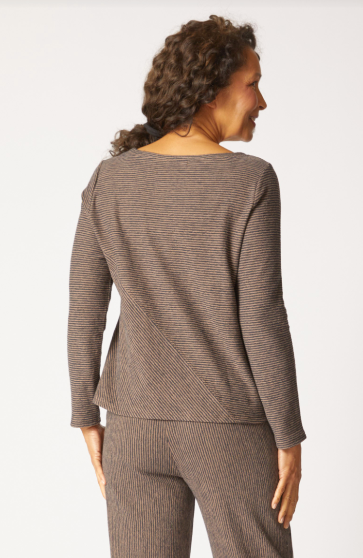 Truffle Striped Pasadena Top