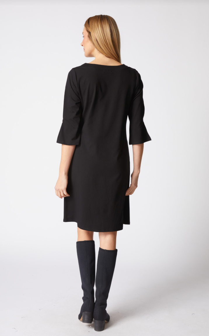 Black Pocket City Travel Dress