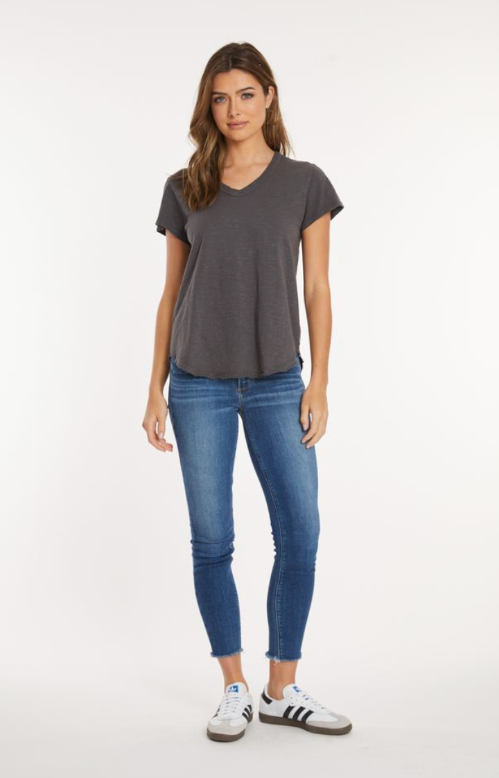 Washed Ebony Short Sleeve Top