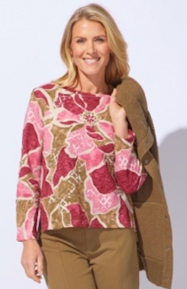 Rose Floral Boxy Top
