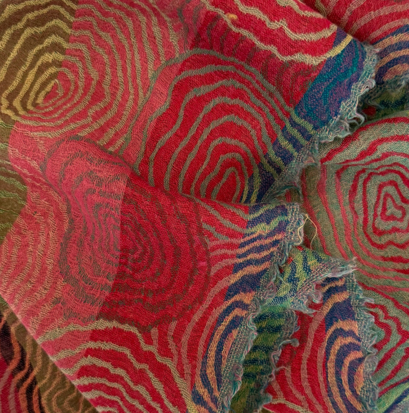 Red Zia Swirl Scarf