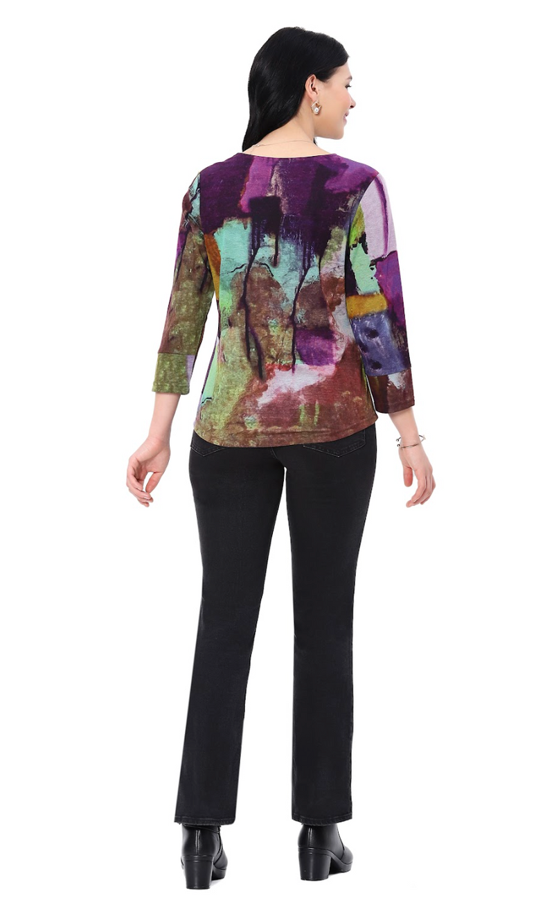 Purple Abstract Top