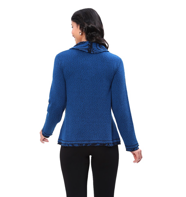 Blue Waves Cowl Top