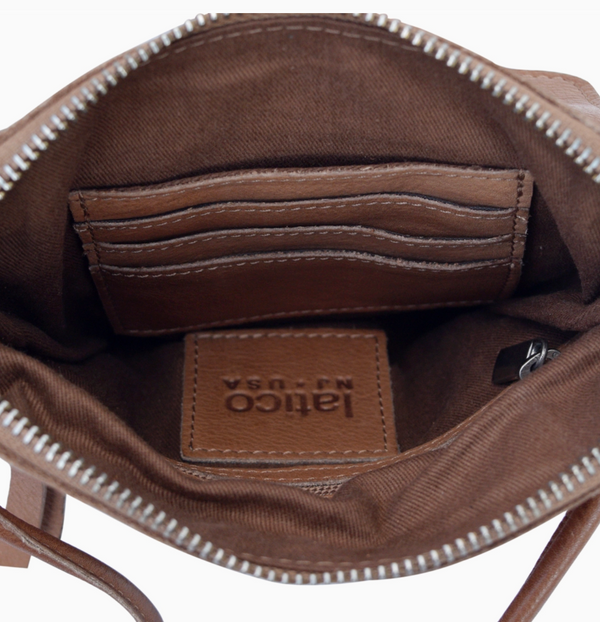 Ezra Handcrafted Denim Leather Crossbody Bag