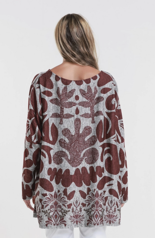 Rust Long Sleeve Soft Light Sweater