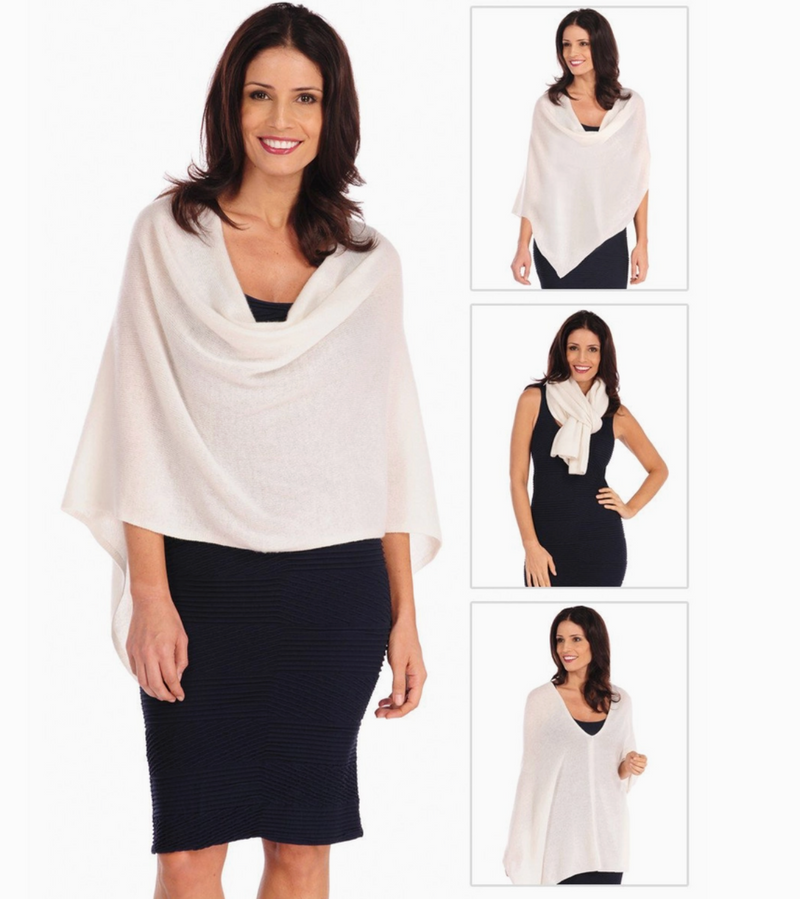 Cream Cashmere Poncho