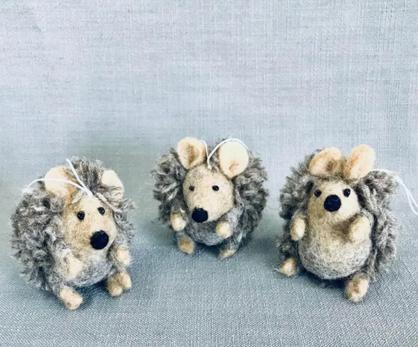 Hedghog Felt Ornament