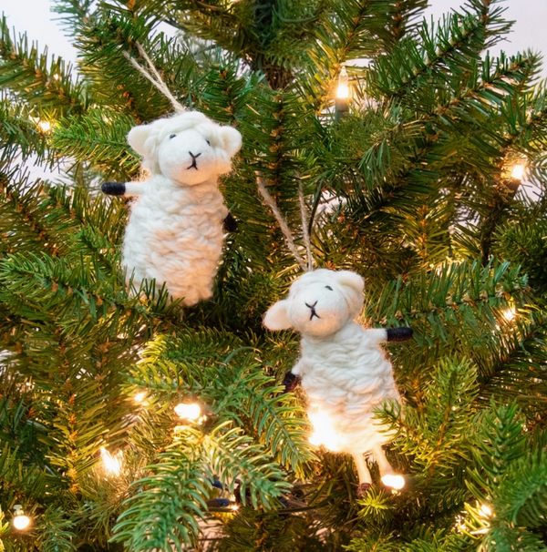 Standing Sheep Felt Ornament