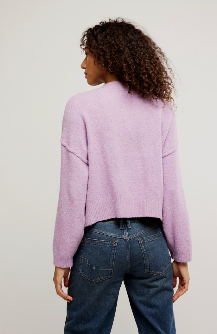 Lilac Button Cardi