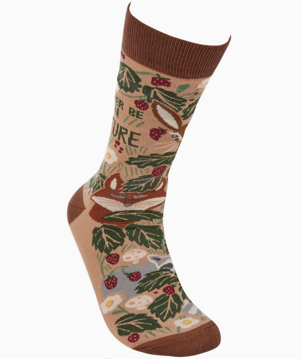 I'd Rather Be in Nature Crew Sock