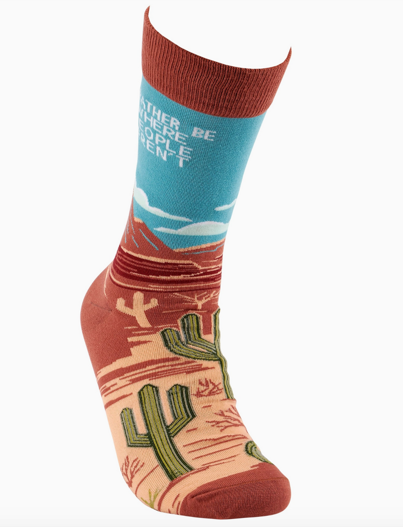 Rather Be Where People Aren't Crew Sock