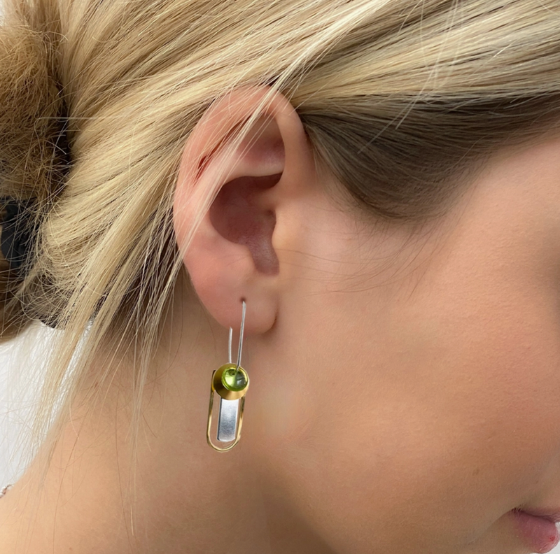Oval Interchangeable Bead Earring