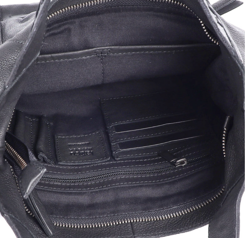 Black Mason Braid Leather Tote