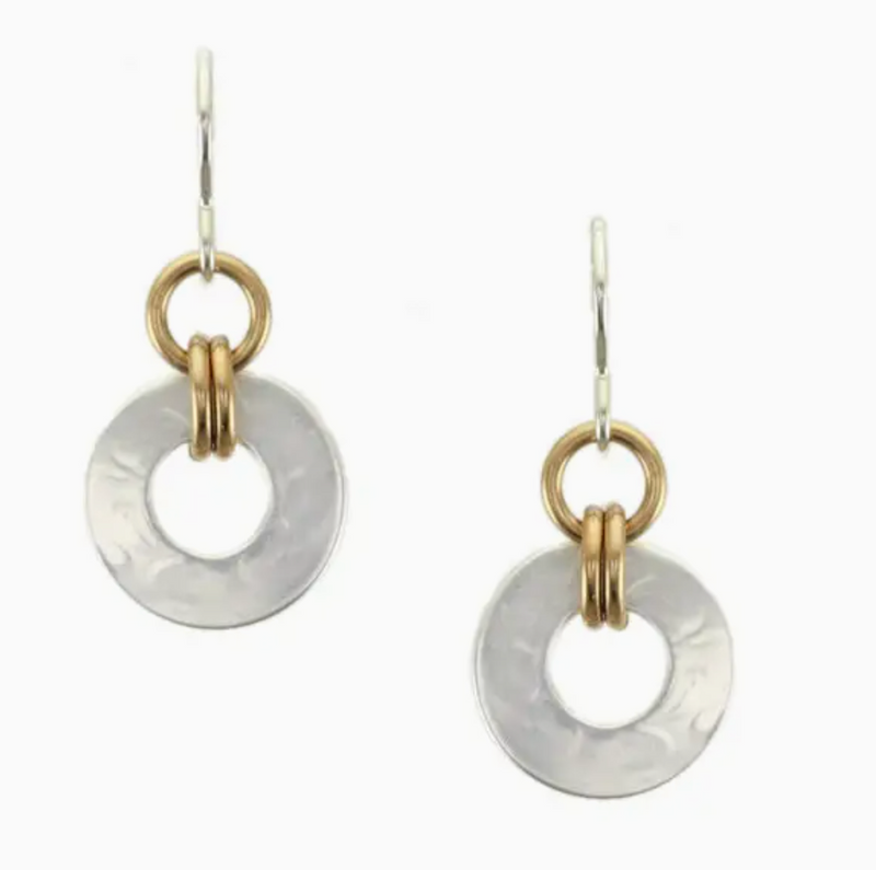 Double Linked Rings Wire Earring