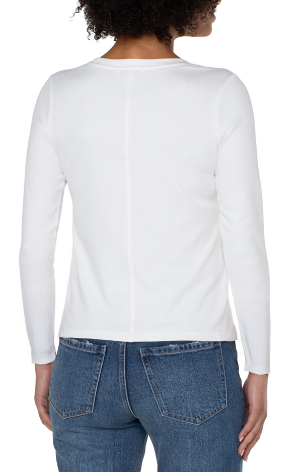 White Scoop Neck Top