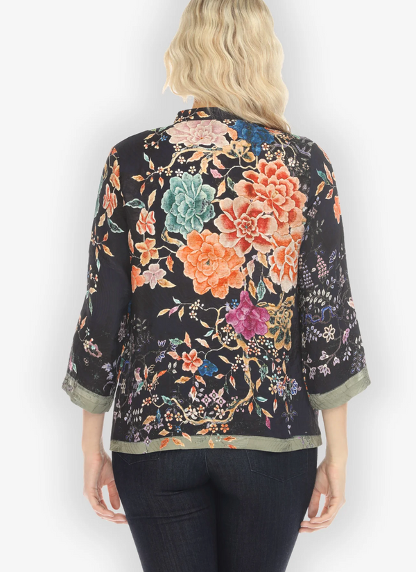 Queenly Radiant Coral Silk Blouse