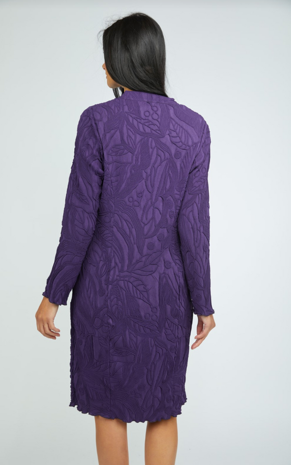Violet Embossed Dress