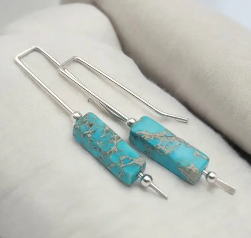 Turqouise Sterling Silver Threader Earring
