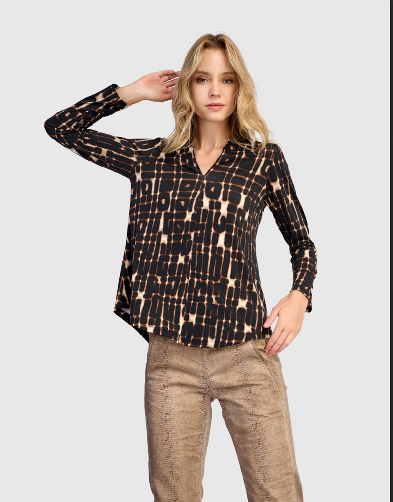 Matrix V-Neck Top