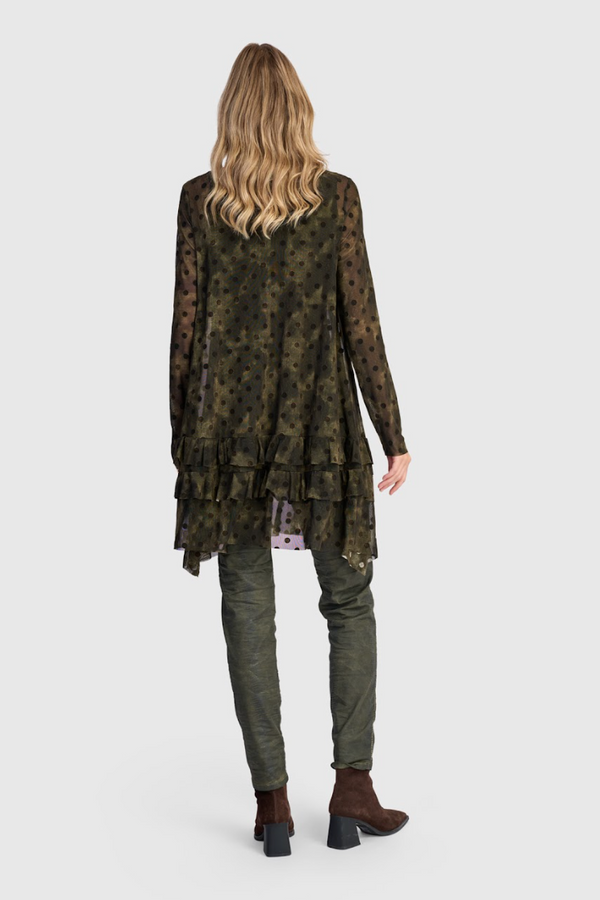 Antique Mesh Ruffle Top