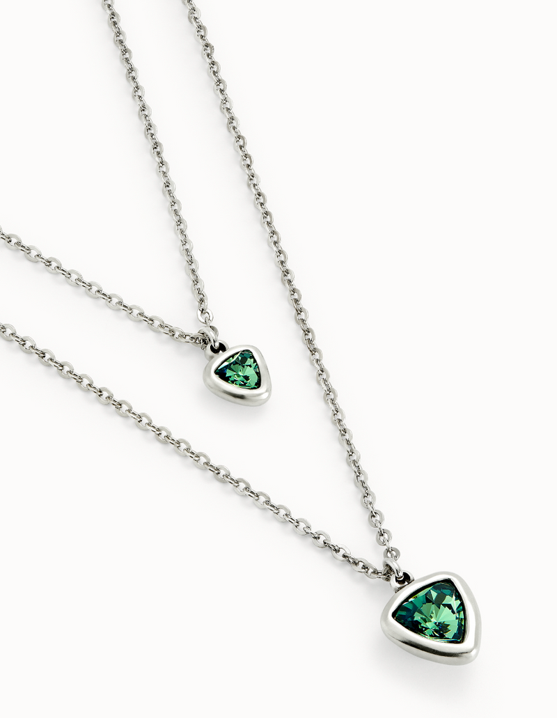 Green Crystal Double Necklace