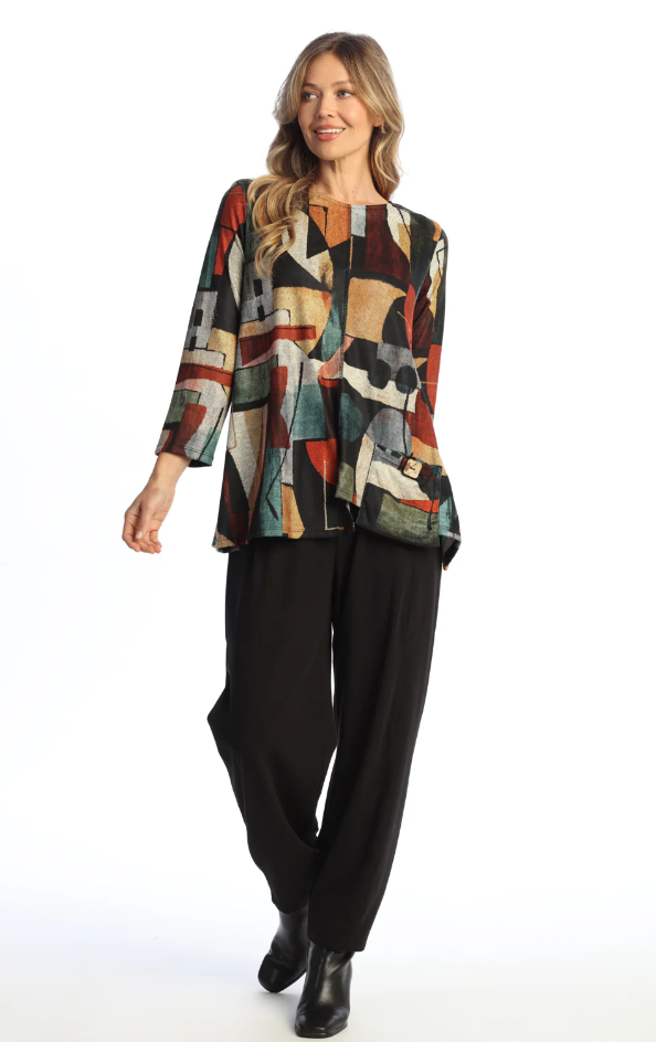 Cubism Asym Pocket Top