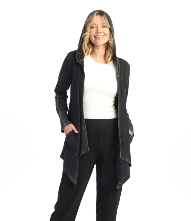 Black Cascading Cardigan