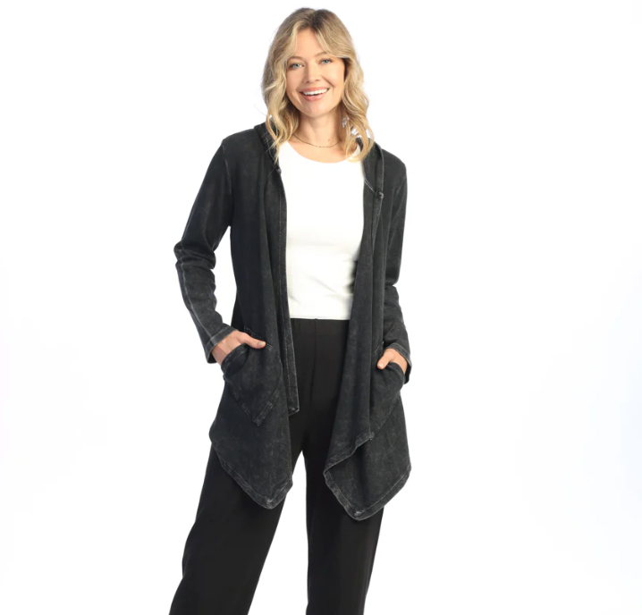 Black Cascading Cardigan