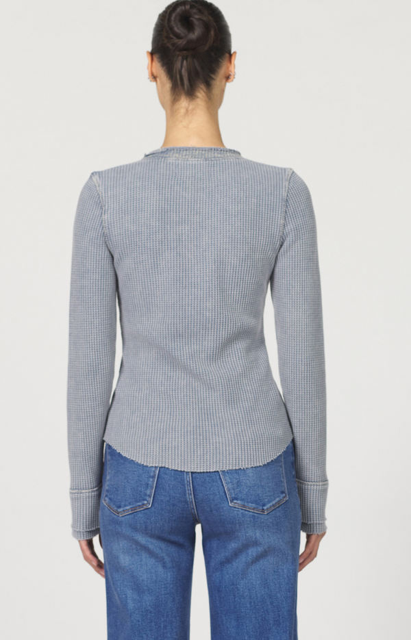 Vintage Indigo Thermal Henley
