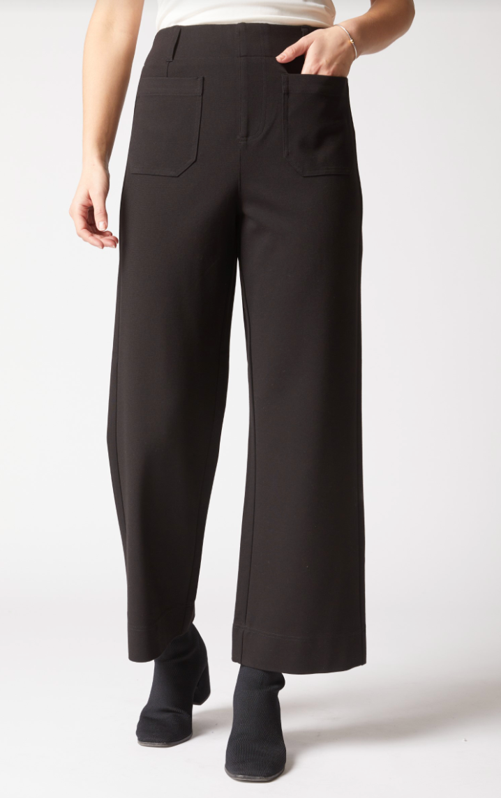 Black Ponte Flood Pant