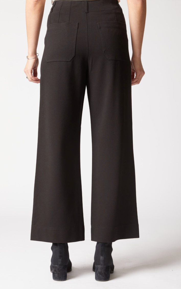 Black Ponte Flood Pant