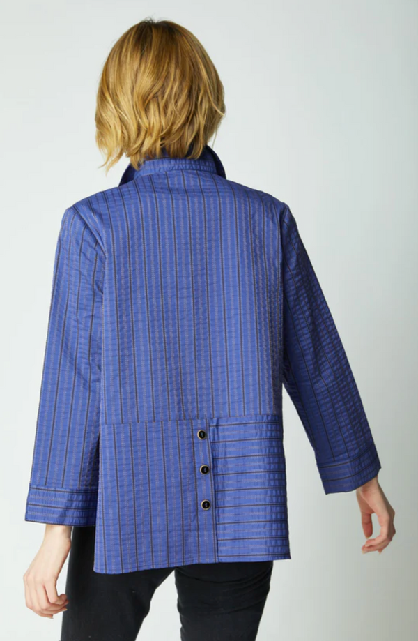 Midnight Stripe Shirt Jacket
