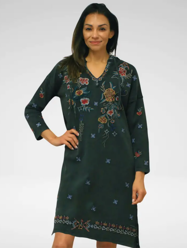 Black Embroidered Dress