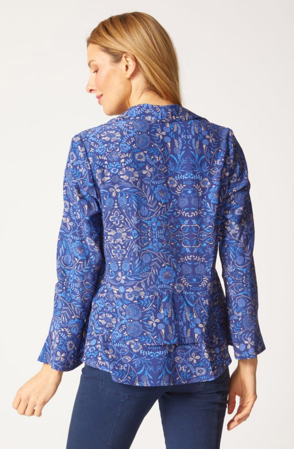 Ink Blue Multi Floral Blouse
