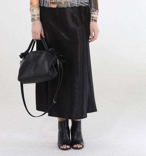 Black Satin Skirt