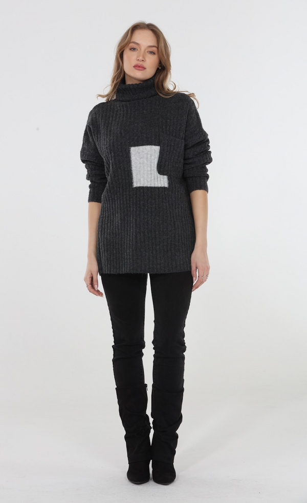 Grey Square Sweater