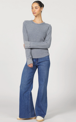 Vintage Indigo Thermal Henley