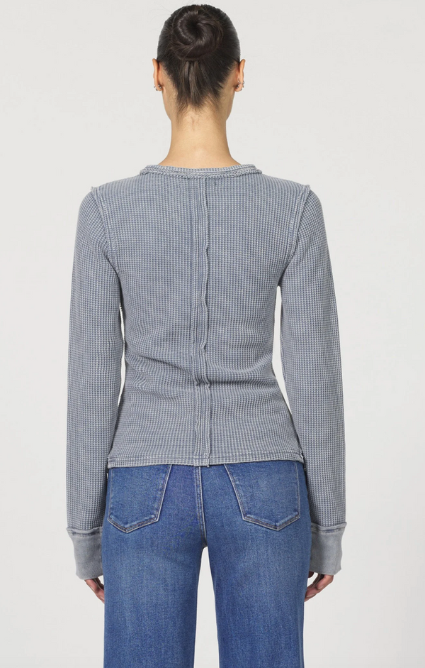 Vintage Indigo Thermal Henley