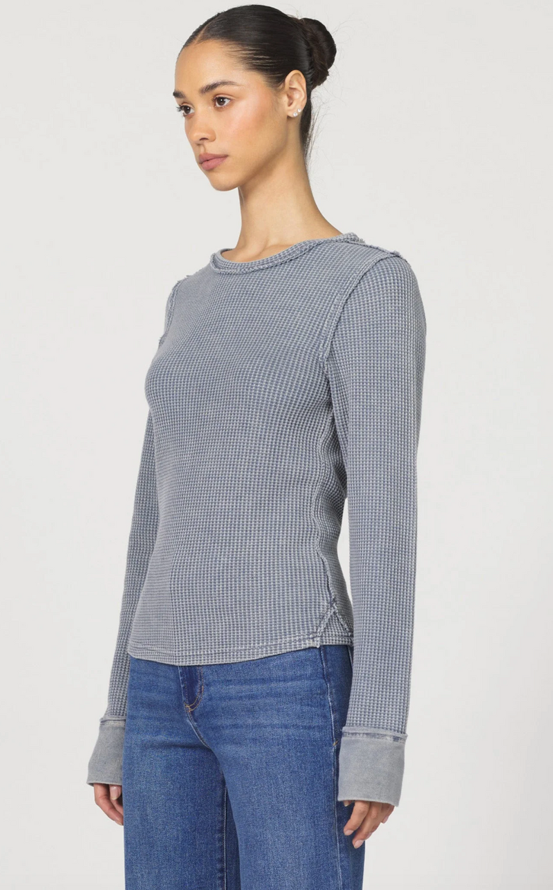 Vintage Indigo Thermal Henley