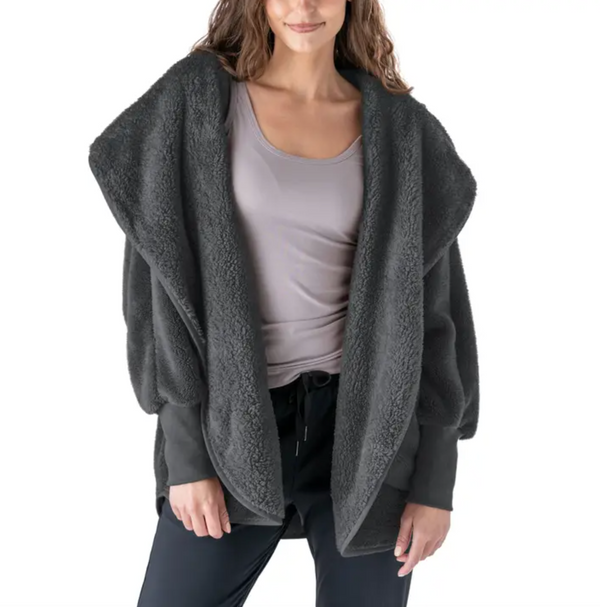Charcoal Packable Cardigan