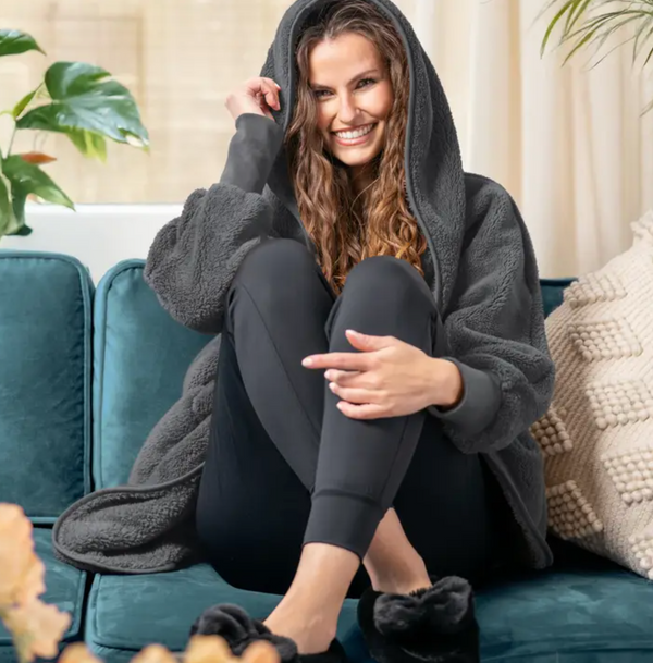 Charcoal Packable Cardigan