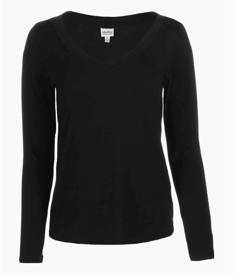 Black Bamboo Relaxed Top
