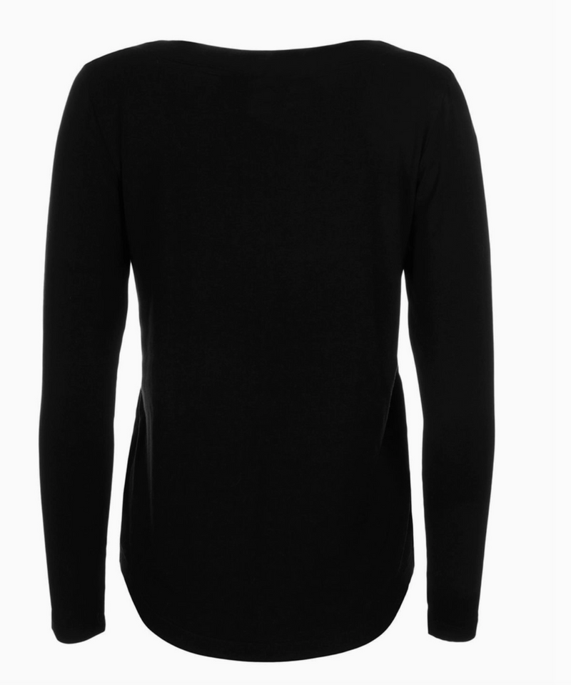 Black Bamboo Relaxed Top
