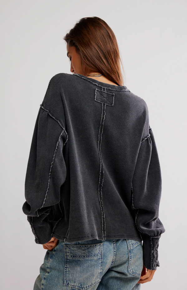 Black Lapis Cuff Pullover
