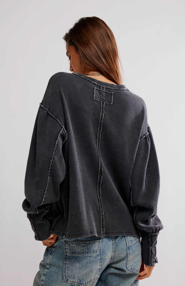Black Lapis Cuff Pullover