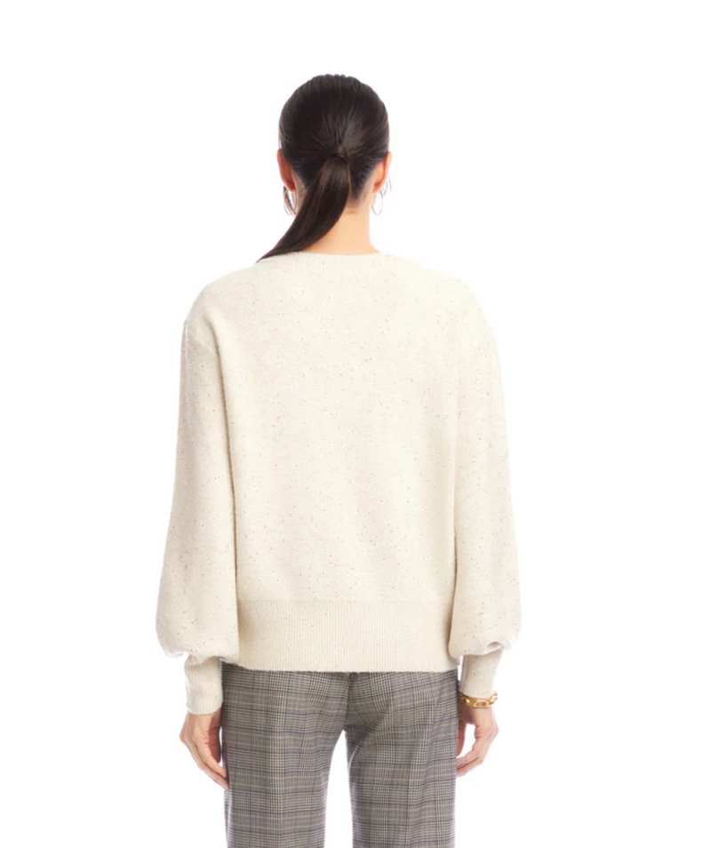 Sequin V-Neck Sweater