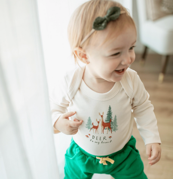 Deer To My Heart Long Sleeve Onesie