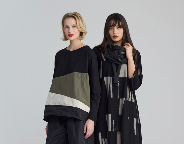 Black Mix Media Top