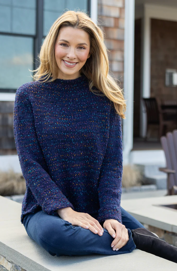 Navy Funnel Sweater